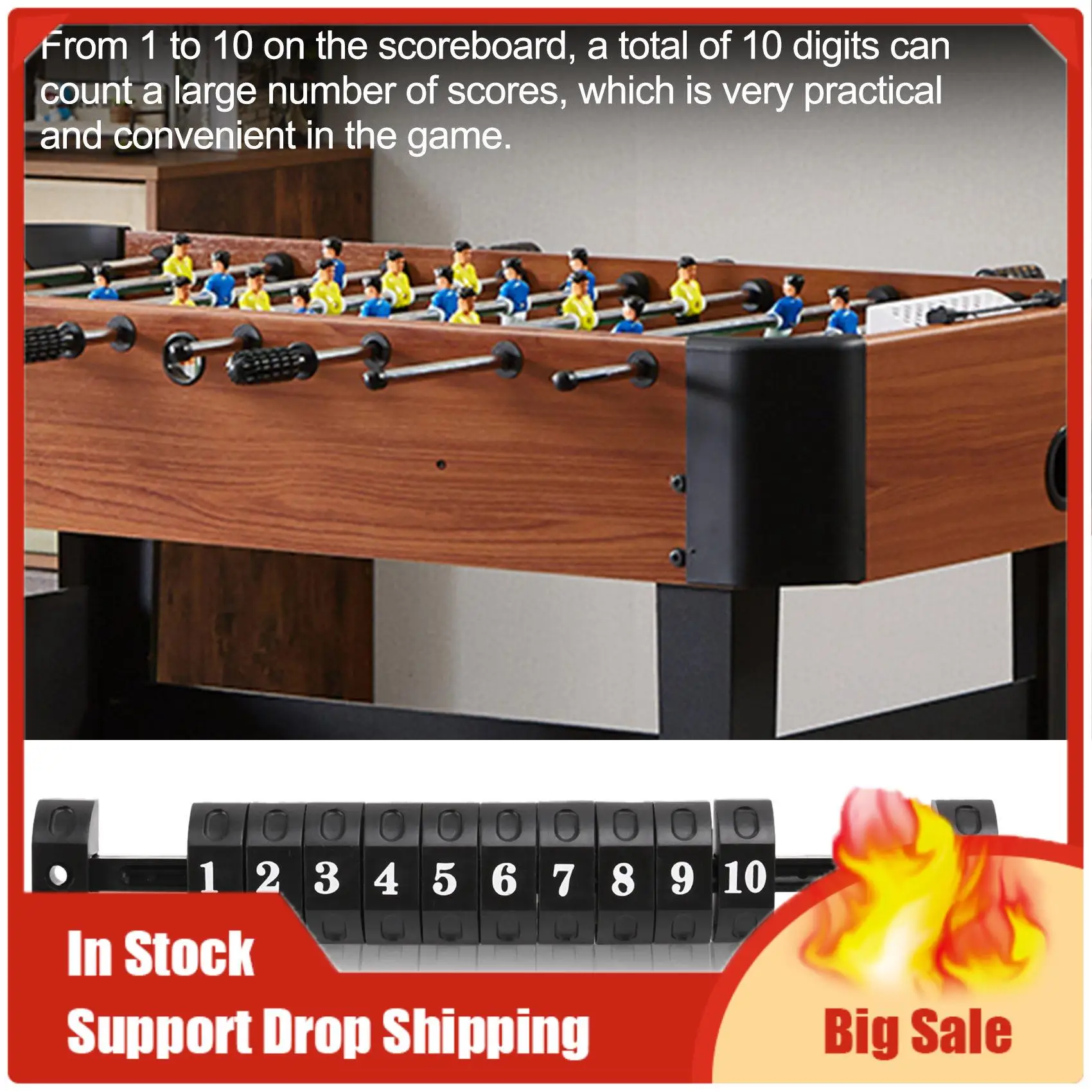A35F 새로운 2개 세트 풋볼 점수 카운터 표시기 표준 축구 테이블 기계 액세서리 풋볼 점수판