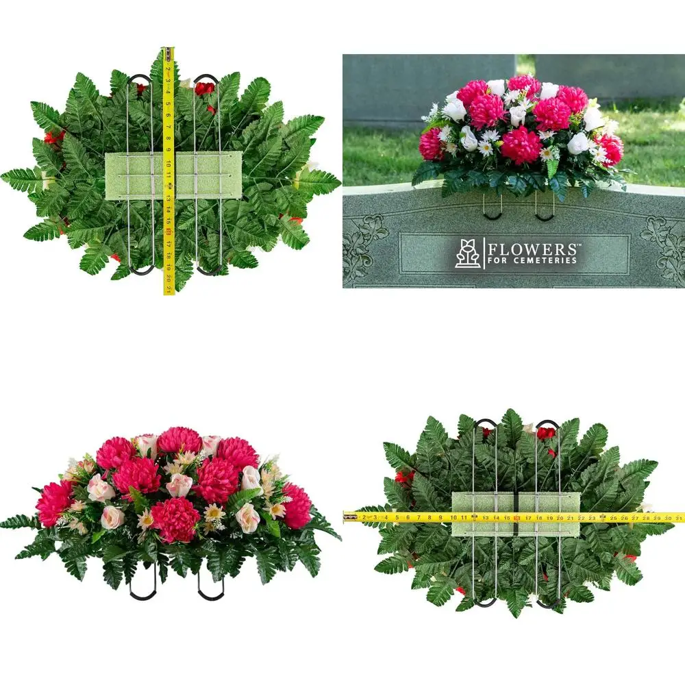 

Реалистичные яркие розы для украшения кладбищ на открытом воздухе - не выцветают, легко устанавливаются, 1 мумиантус и розовая роза или камень