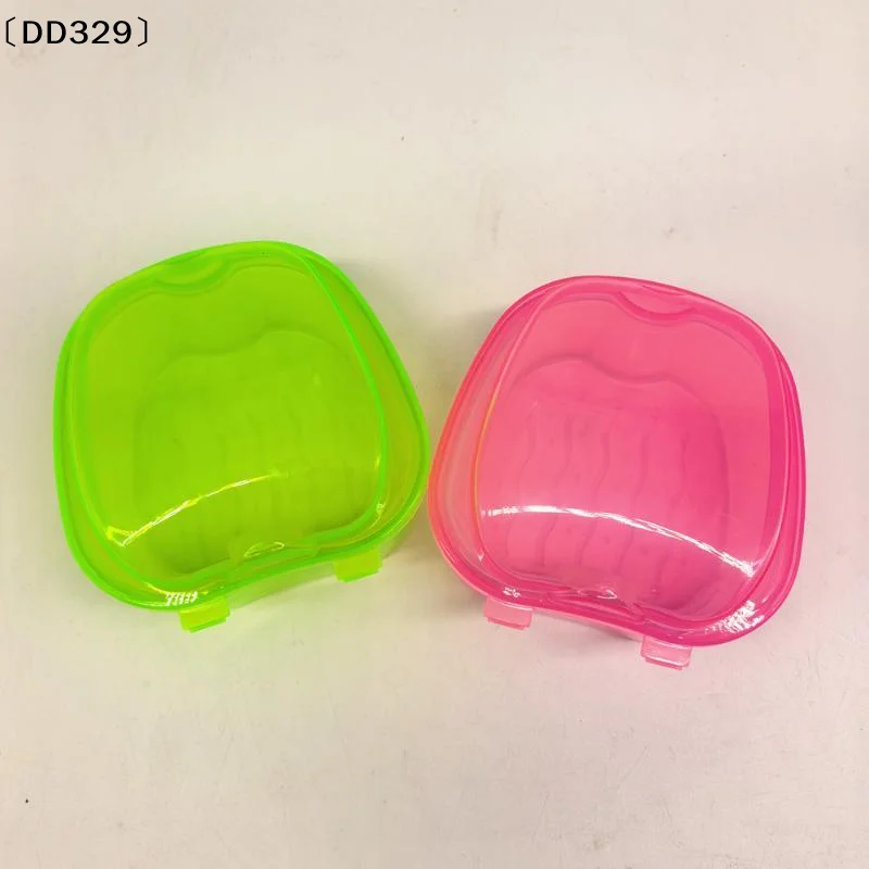 Shaped Denture Case With Drainage Tray Leak Proof Lid Portable For Daily Travel Dental Storage Container〔DD329〕
