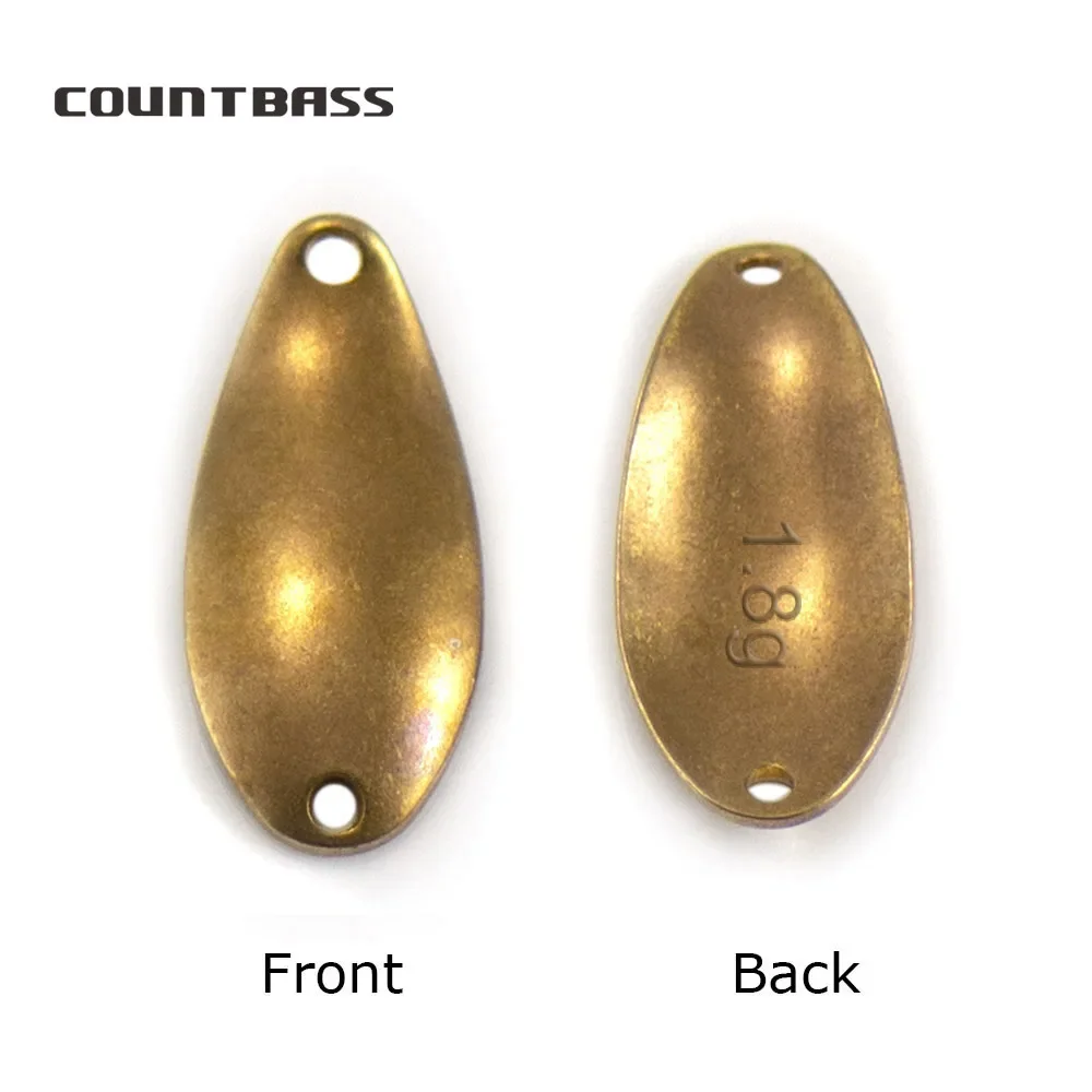 Countbass 50pcs Brass Micro Salmon Fishing Spoon Blanks Size 1/64oz 1/32oz 1/16oz, Bass Pike Lure Baits