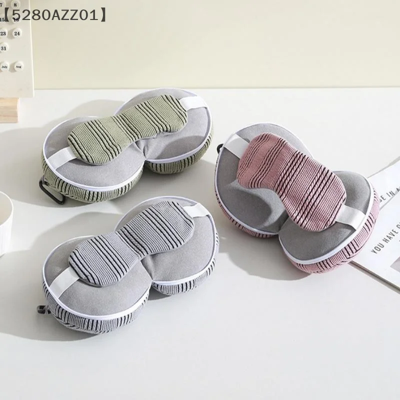〔HMA58〕 Portable 2 In 1 Neck Pillow Sleeping Mask Multifunctional Travel Eye Cover Airplane Office Flight Sleep Rest