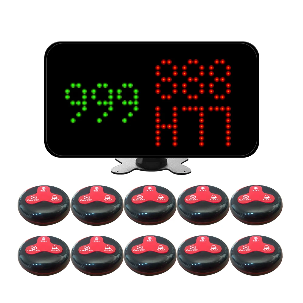 Professional Restaurant Guest Wireless Pager Button Waiter Call Watch Receiver Beeper Service Calling System