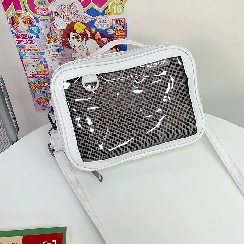 

New Design Japanese Y2K Girls Crossbody Ita Bag Pantent PU Leather Small Itabag Anime Square Shoulder Messenger Purse Pin Bag