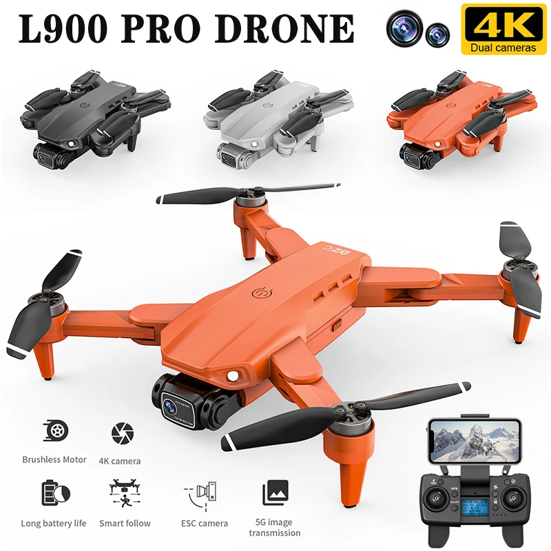 L900 Pro GPS Drone Profesional 4K HD 5G WIFI FPV Camera Quadcopter With Brushless Motor RC Mini Dron for Children Toys