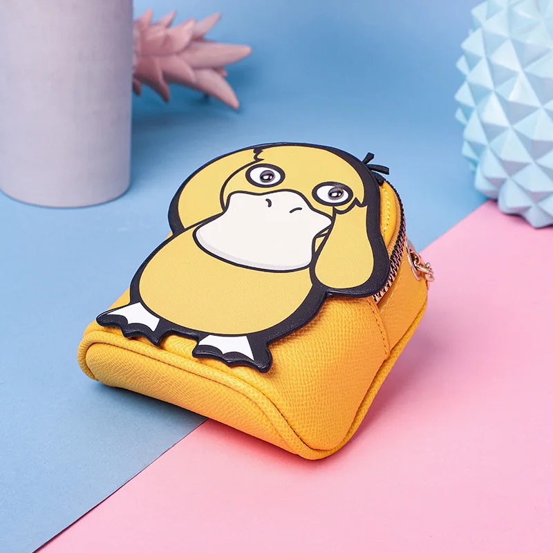 Pokemon Anime Figure Model Children Toys Cartoon Pokemon Psyduck Toy Kawaii Coin Purse Wallet Cross-body Bag Girls Birthday Gift