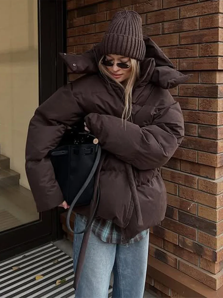 2026 Autumn Winter Loose Thicken Coats Women Solid Long Sleeve Hoodie Zippers Lace Up Jackets Female Fashion Warm Outwears New