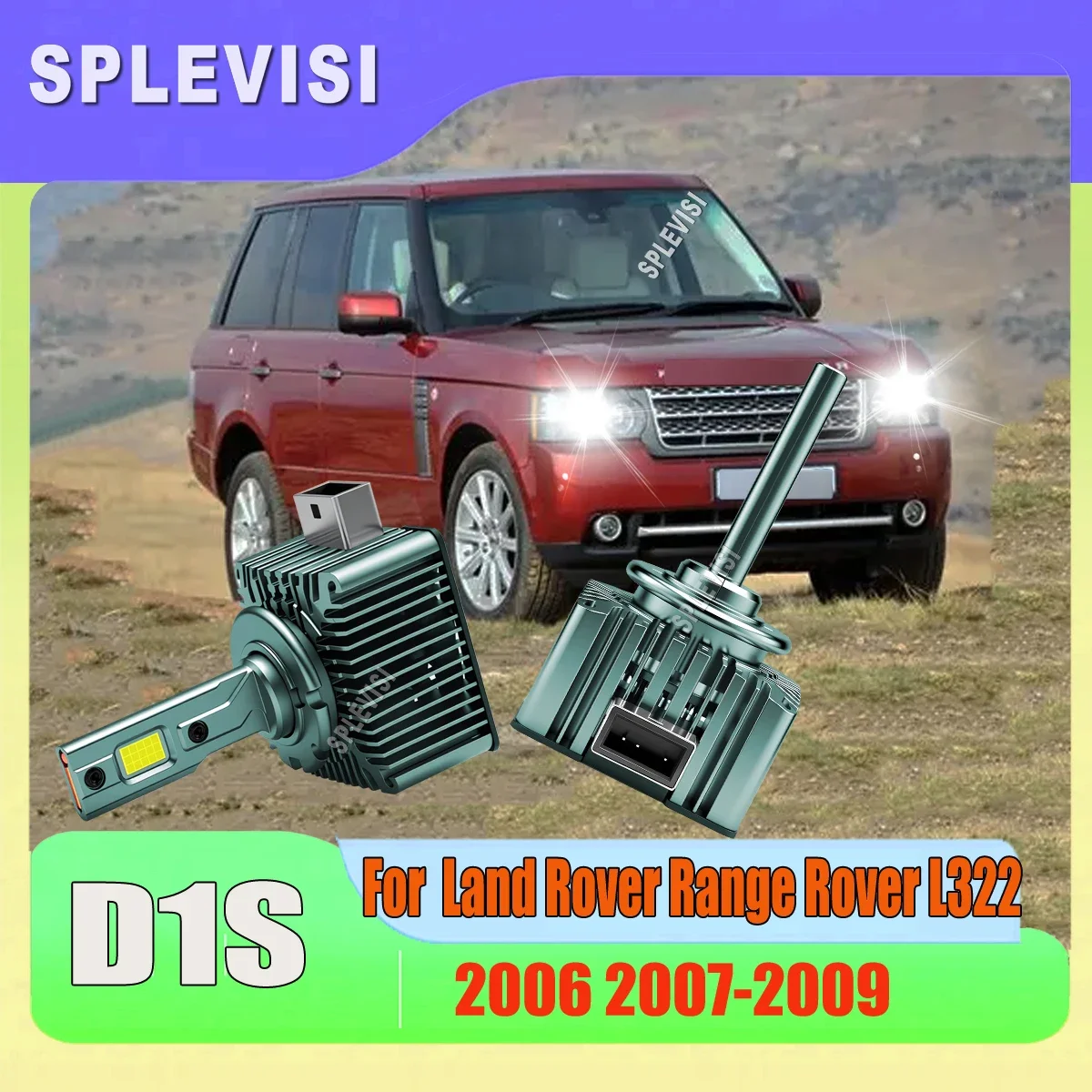 D1S Led Headlights 500% Brighter 6000K White featuring 30 advanced CSP chip For Land Rover Range Rover L322 2006 2007 2008 2009