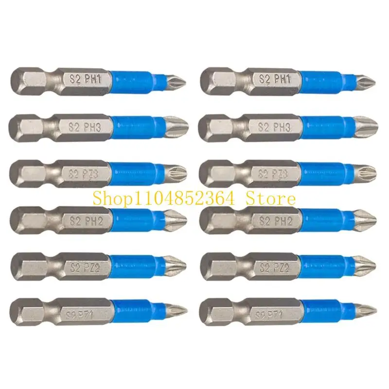 

652F PH2 Crossed Screwdriver Set Rustproof Impact Drill Bit Nonslip 50mm
