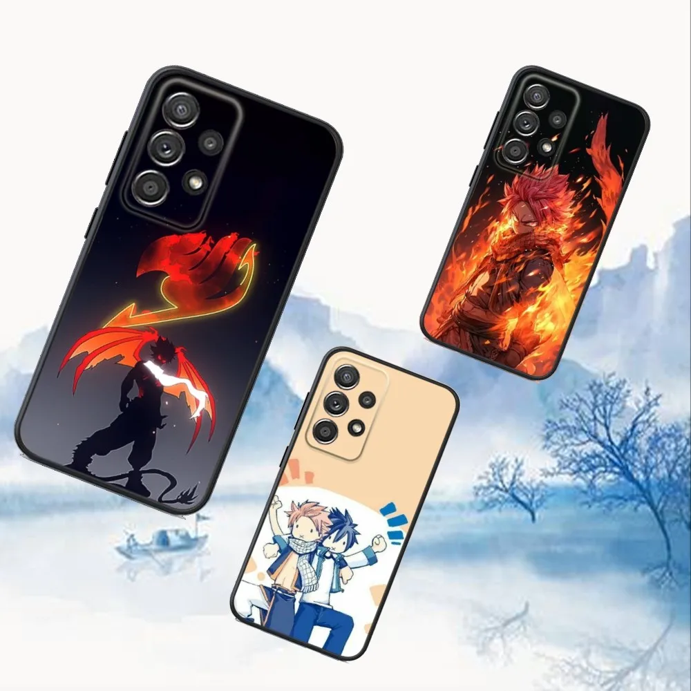 

F-Fairy Tail Anime N-Natsu Phone Case For Samsung S25,S24,S21,S22,S23,S30,Ultra,S20,Plus,Fe,Lite,Note,10,9,5G Black Cover