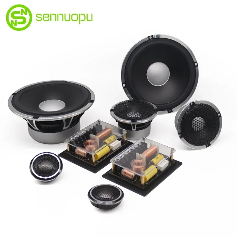 Sennuopu tweeter car speakers 6.5 inch bass woofe 3 way car component speaker