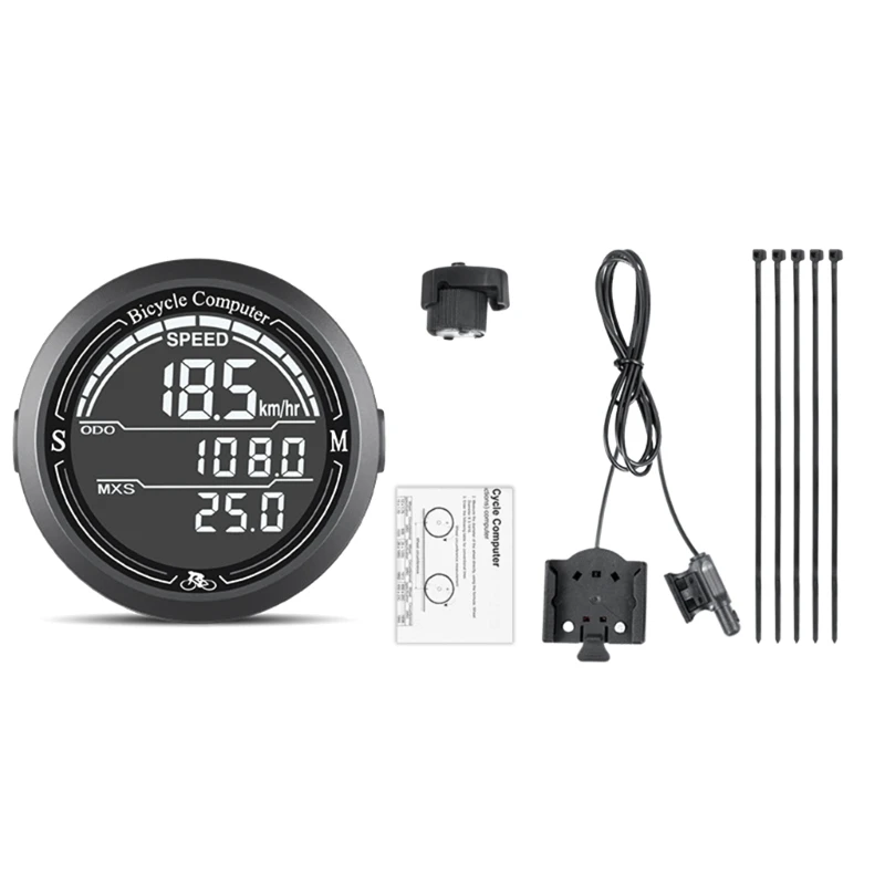 Y1UB Cyclings Computer Large Screen Display Waterproofs Bicycles Speedometers Odometers