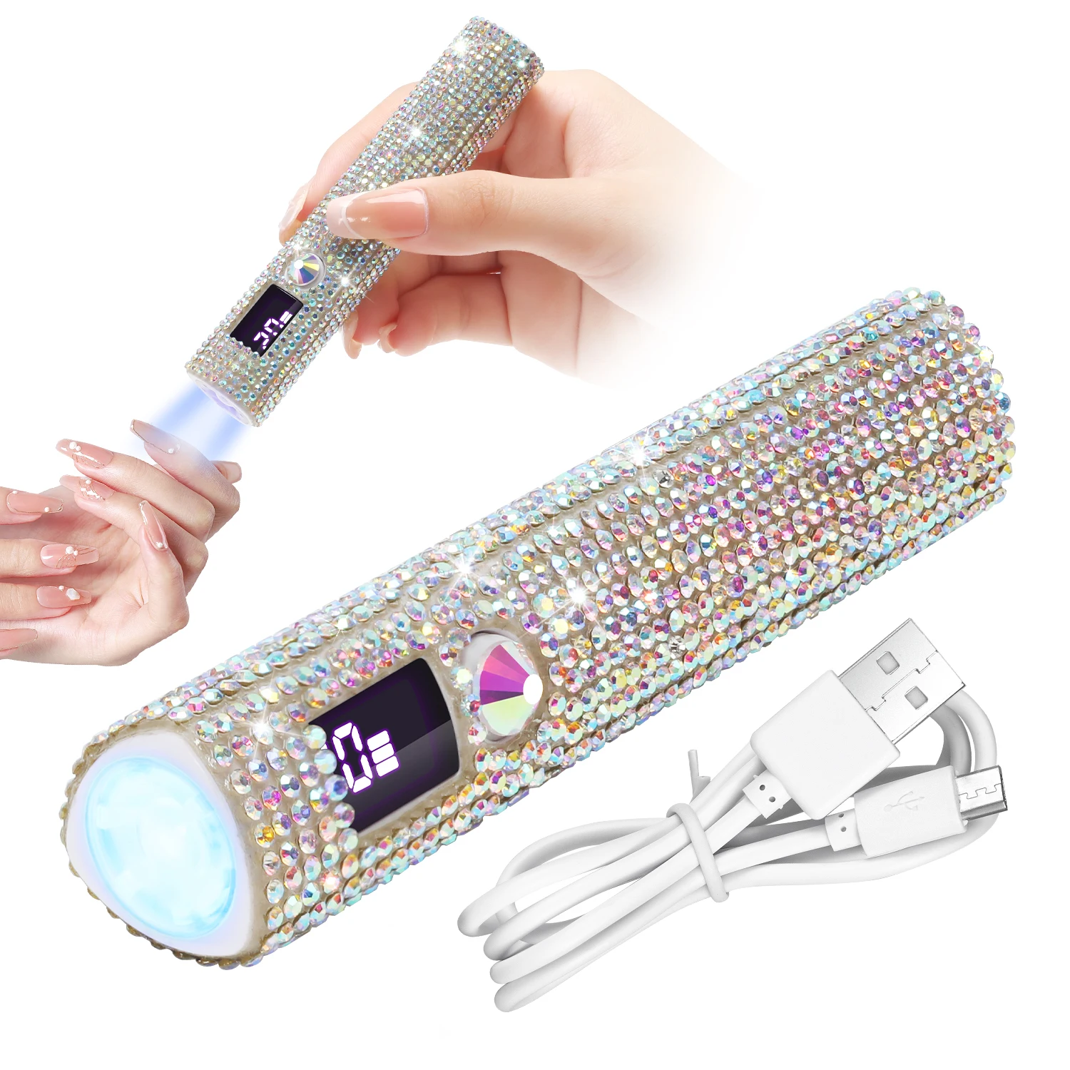 Portable Mini UV Nail Lamp For Gel Polish Quick Dry Flashlight Pen USB Nail Dryer Machine UV LED Nail Lamp For Gel Varnish Tools