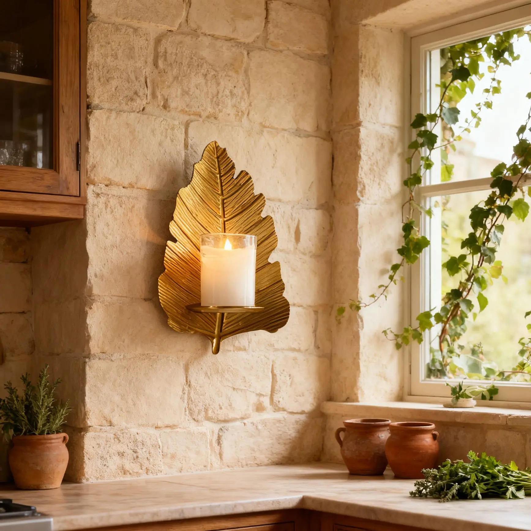 

Zml iron candlestick - wall-mounted decor for entryways, and more - soft furnishings display, wall shelf for small item storage