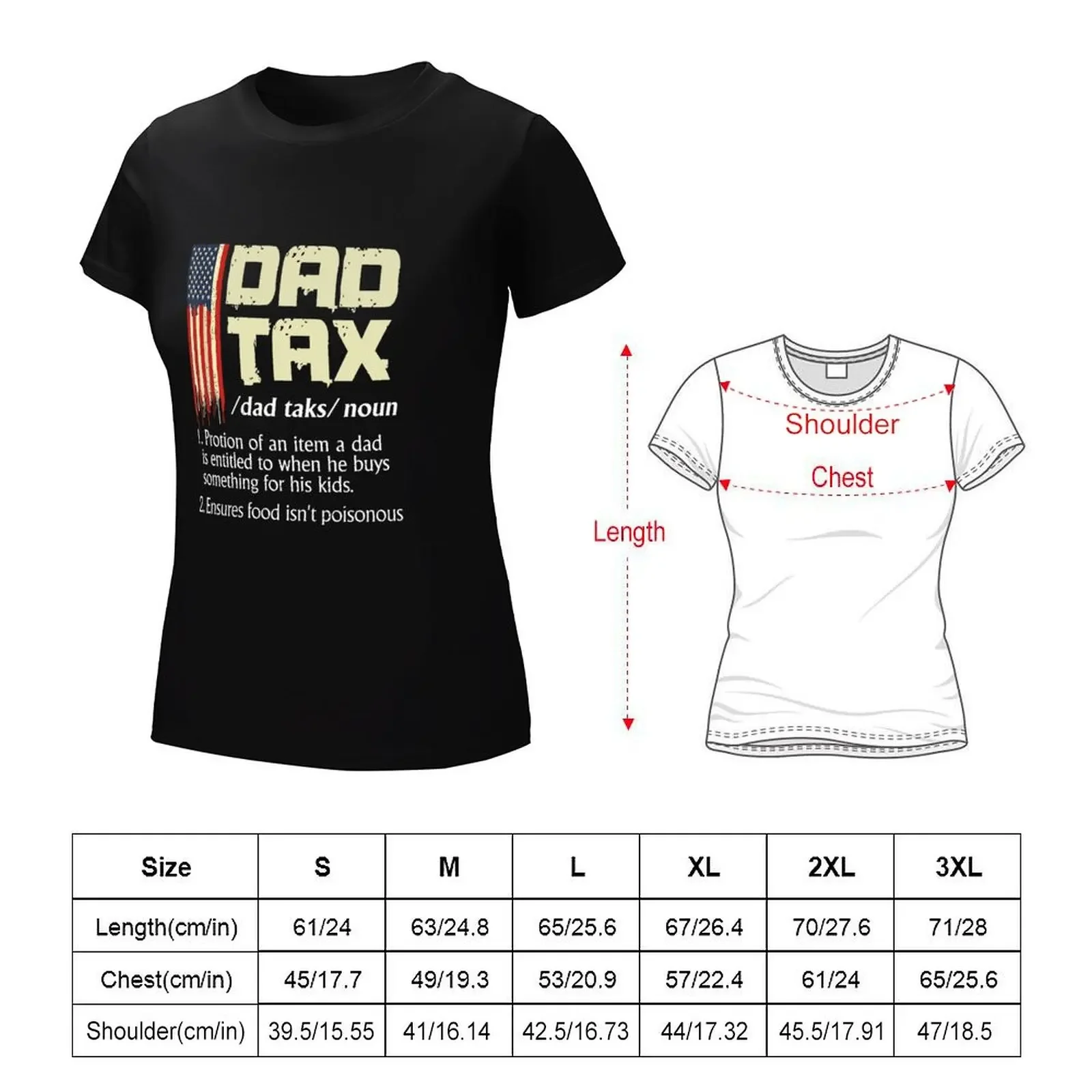 Mens Dad Tax Funny Dad Tax Definition Father's Day T-shirt vintage clothes female Women clothing