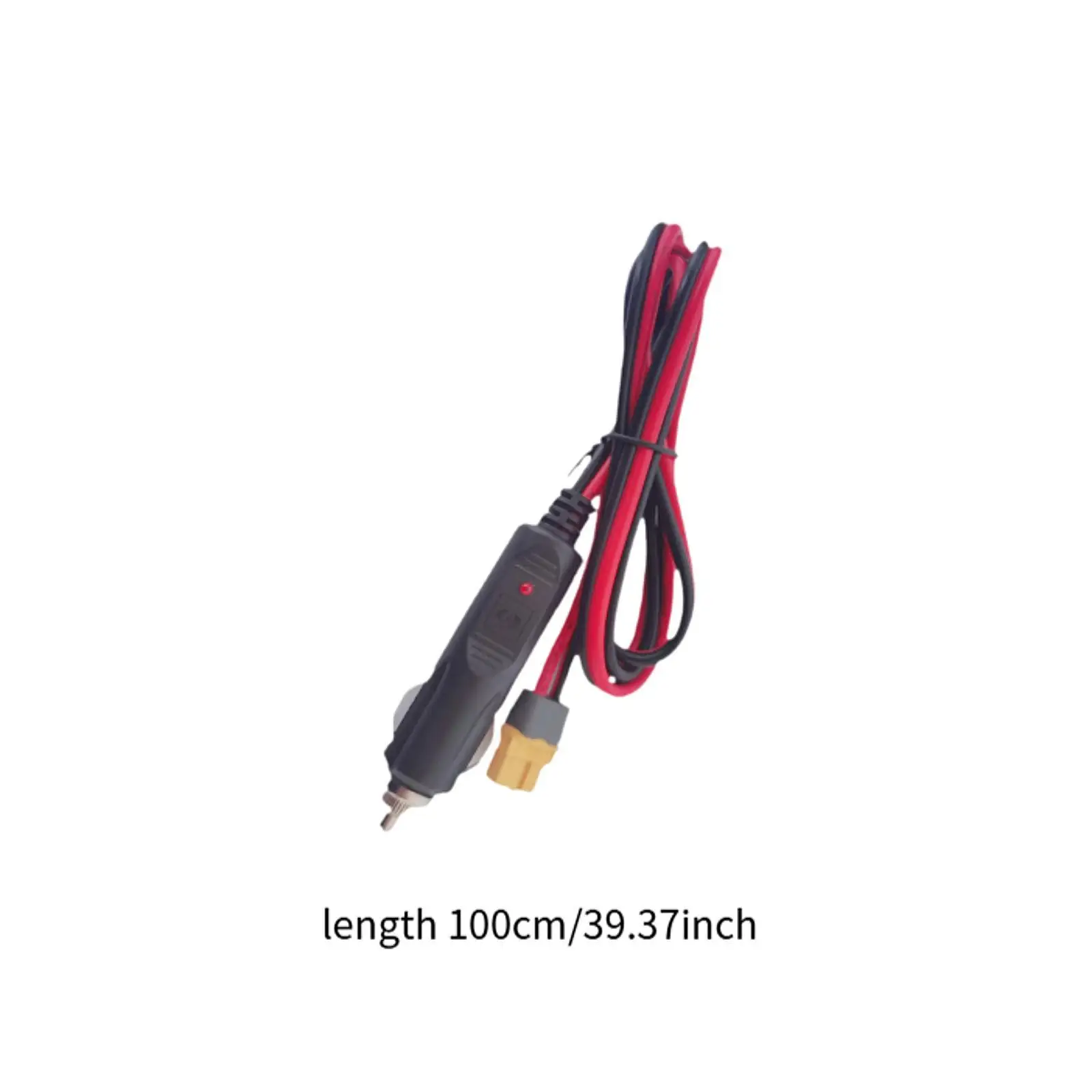 Portable Charging Cable Car Cigarette Lighter Plug Extension Cord with XT60 Female Connector for Outdoor Activities