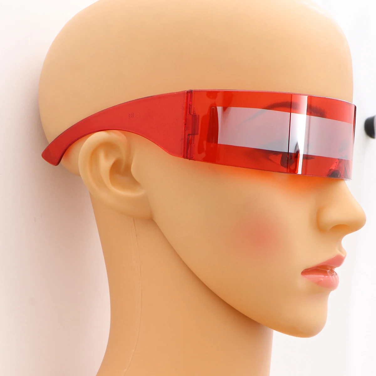 

2pcs Dance Glasses Fashionable Party Festival Colorful Headband Glasses Cool Funny Personalized Prop Glasses (Red)