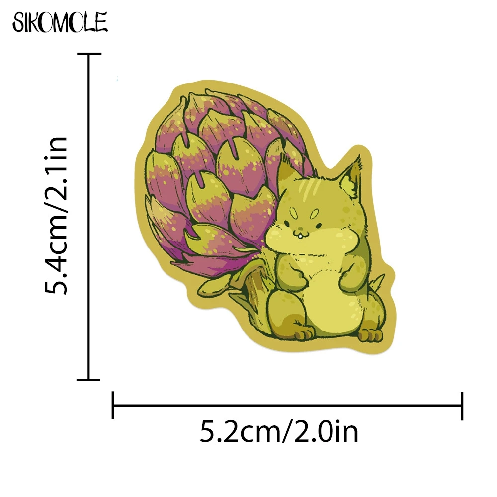 10/30/50PCS Original Cartoon Fruit Vegetable Animals PVC Stickers Aesthetic Art DIY Toy Kid Travel Luggage Graffiti Sticker Pack