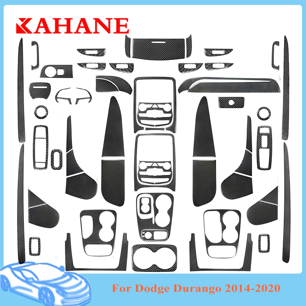 

For Dodge Durango 2014 2015 2016 2017 2018 2019 2020 Carbon Fiber Decoration Stickers Car Interior Mouldings Accessories