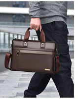 2026 New Luxury Brand Man Handbags Leather Laptop Briefcase Business A4 Document Bags For IPAD Office Male Vintage  Shoulder Bag