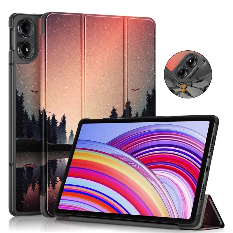 

Чехол для Xiaomi Poco Pad 12,1, складная подставка, магнитный смарт-планшет для Xiaomi Redmi Pad Pro, чехол 2024, 12,1 дюйма, автоматическое сна/пробуждение