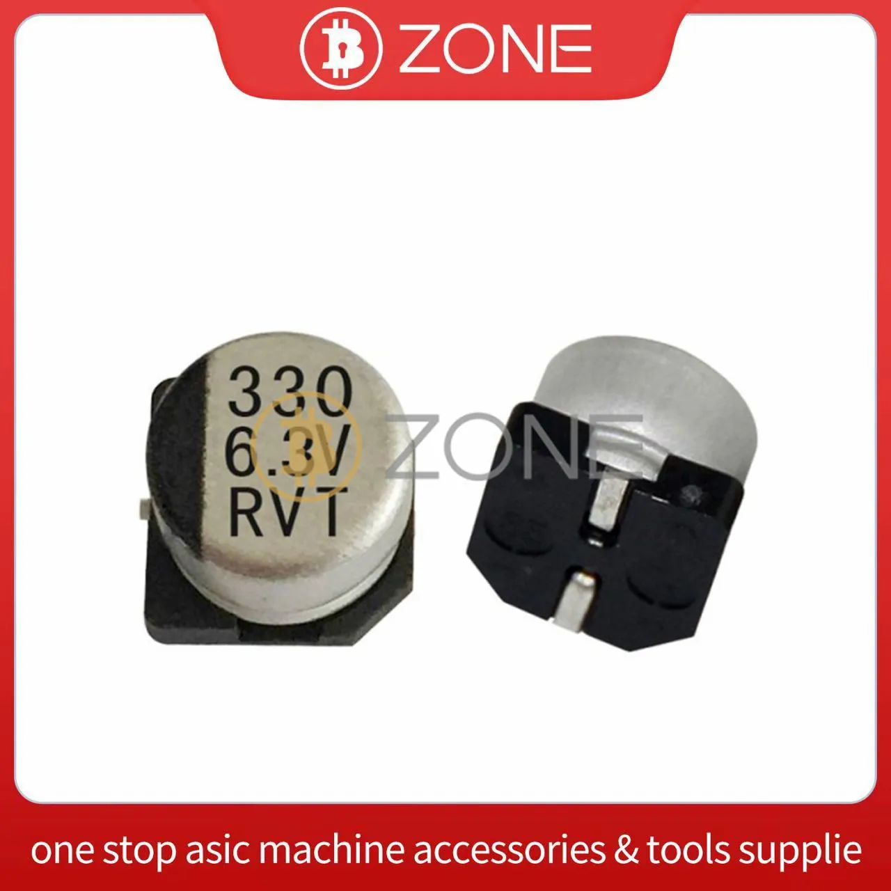 New Black High Voltage Aluminum Smd Electrolytic Capacitors 6.3V 330UF For Mining Machine Control Board Power Supply Repair