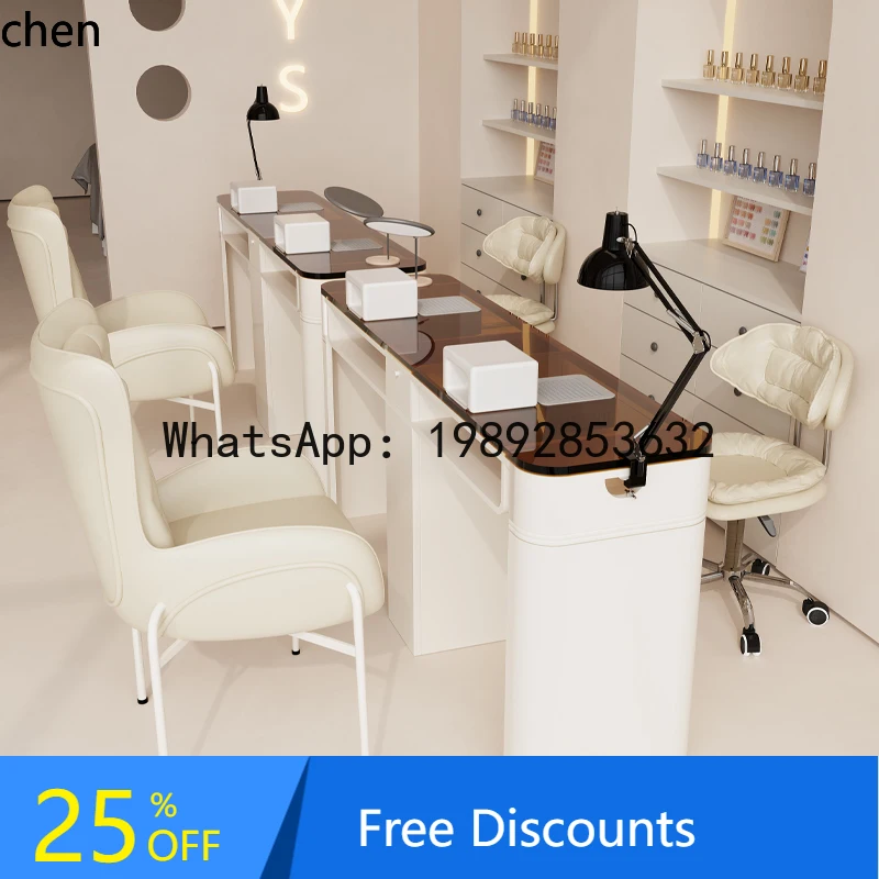 

cream wind manicure table and chair set wrought iron glass manicure table with vacuum cleaner socket