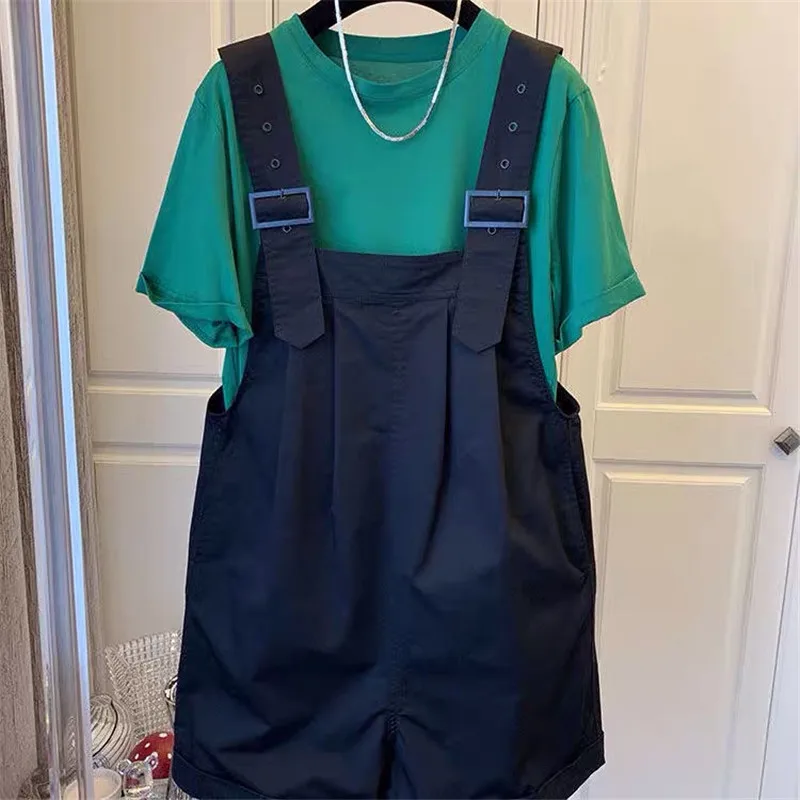 Damen ärmellose Latzhose Stram pler Sommer Shorts Overall koreanische lose Schulter gurt Hosen Damen lässige Overalls Spiel anzüge