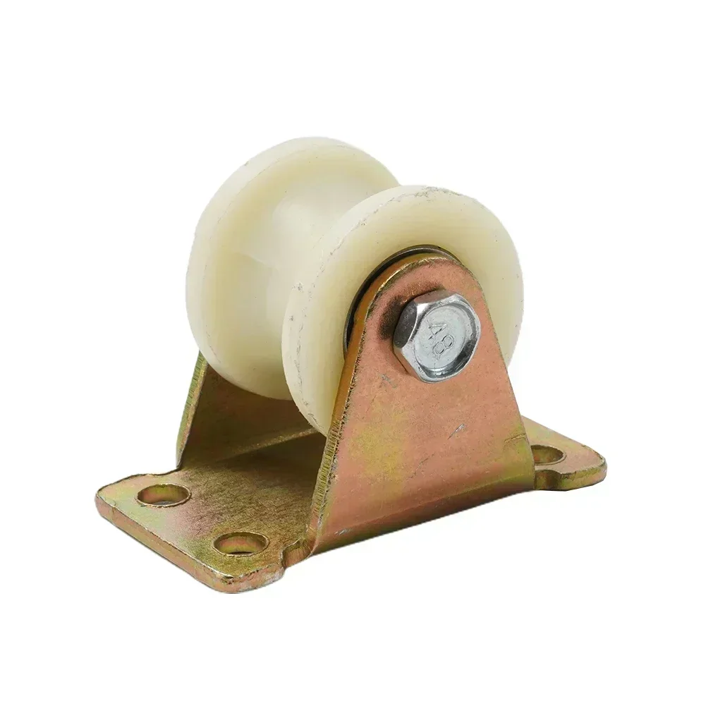 Puleggia per binario a rulli scanalata in nylon da 1 pz V / U V in nylon con supporto 30 mm 45 #   Rulli resistenti scanalati per porta Tacco scorrevole