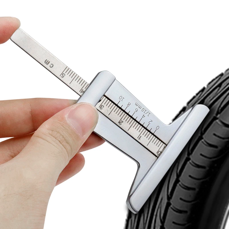 Strumento di misurazione della pinza del righello del misuratore di profondità del battistrada del pneumatico dell'auto in acciaio inossidabile per camion da moto
