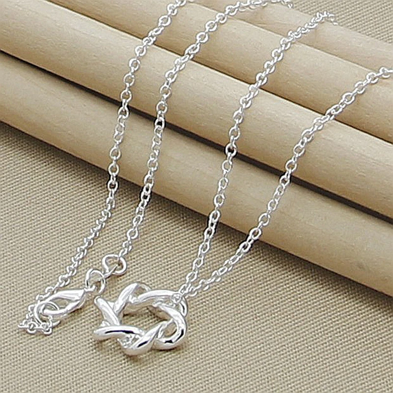 

925 Sterling Silver 18 Inch Women's Star Necklace Beautiful Party Gift Exquisite Fashion Elegant Wedding