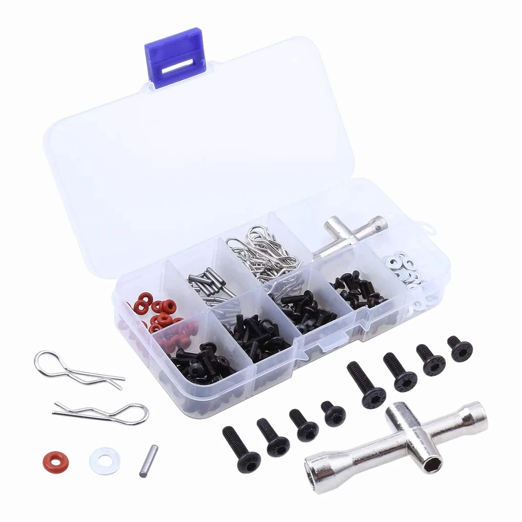 Kit de tornillos teledirigidos portátiles de acero, caja para escala Axial HPI Arrma Losi, 240, 1/8, 1/10, 1/12, 1/16