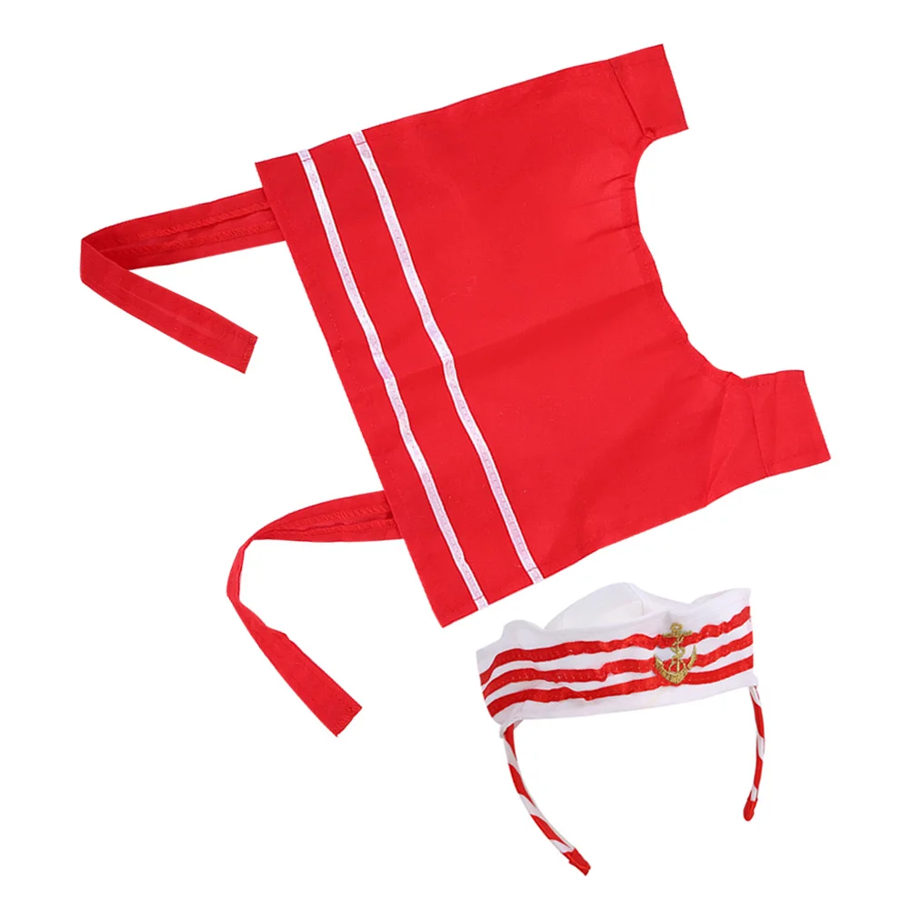 ชุดหมวกกะลาสี ผ้าคาดผม ผ้าคลุมไหล่ ชุดกัปตันเรือ คอสเพลย์ ปาร์ตี้ ฮาโลวีน เครื่องประดับศีรษะ หมวกกัปตัน ผ้าคาดผมกะลาสี