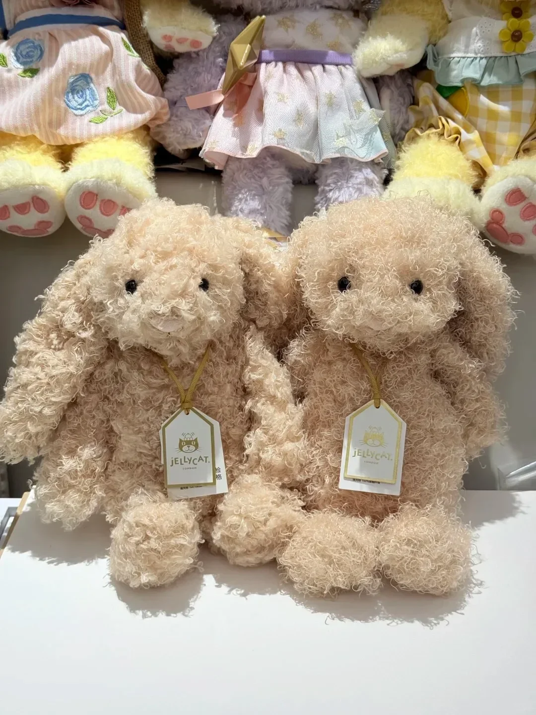 

For Jelly Cat New Limited Edition Bashful Luxe Bunny Curly Plush Doll With Gift Home Decoration Holiday Gift Interactive Toy