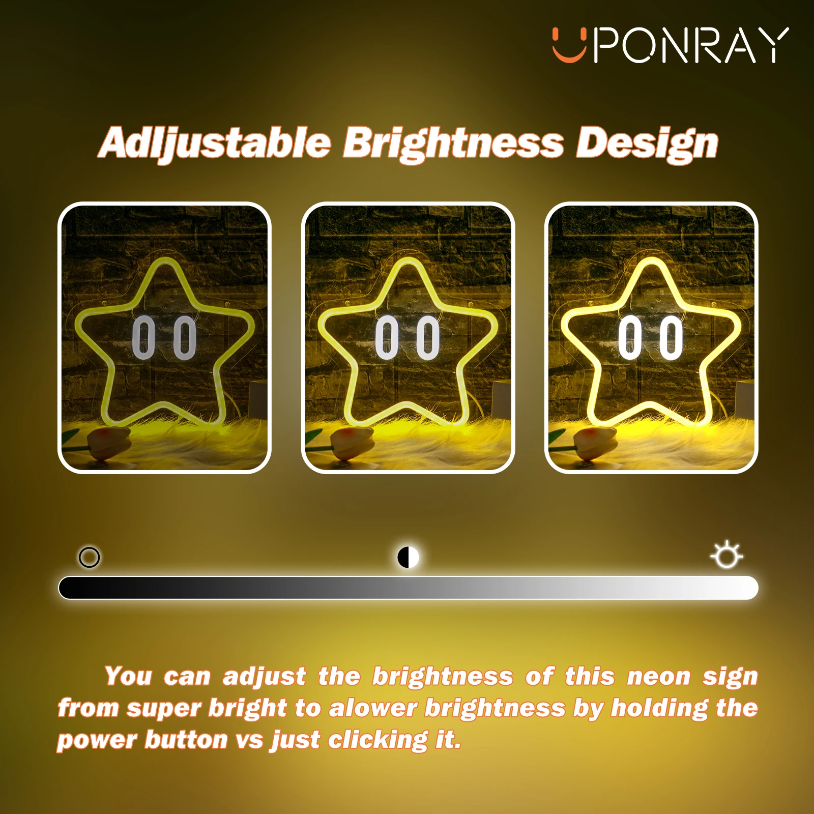 UponRay Star Neon Sign Gamingป้ายนีออนสําหรับเกมตกแต่งห้องUSB Powered LED Neon Light Signสําหรับเด็กตกแต่งห้อง