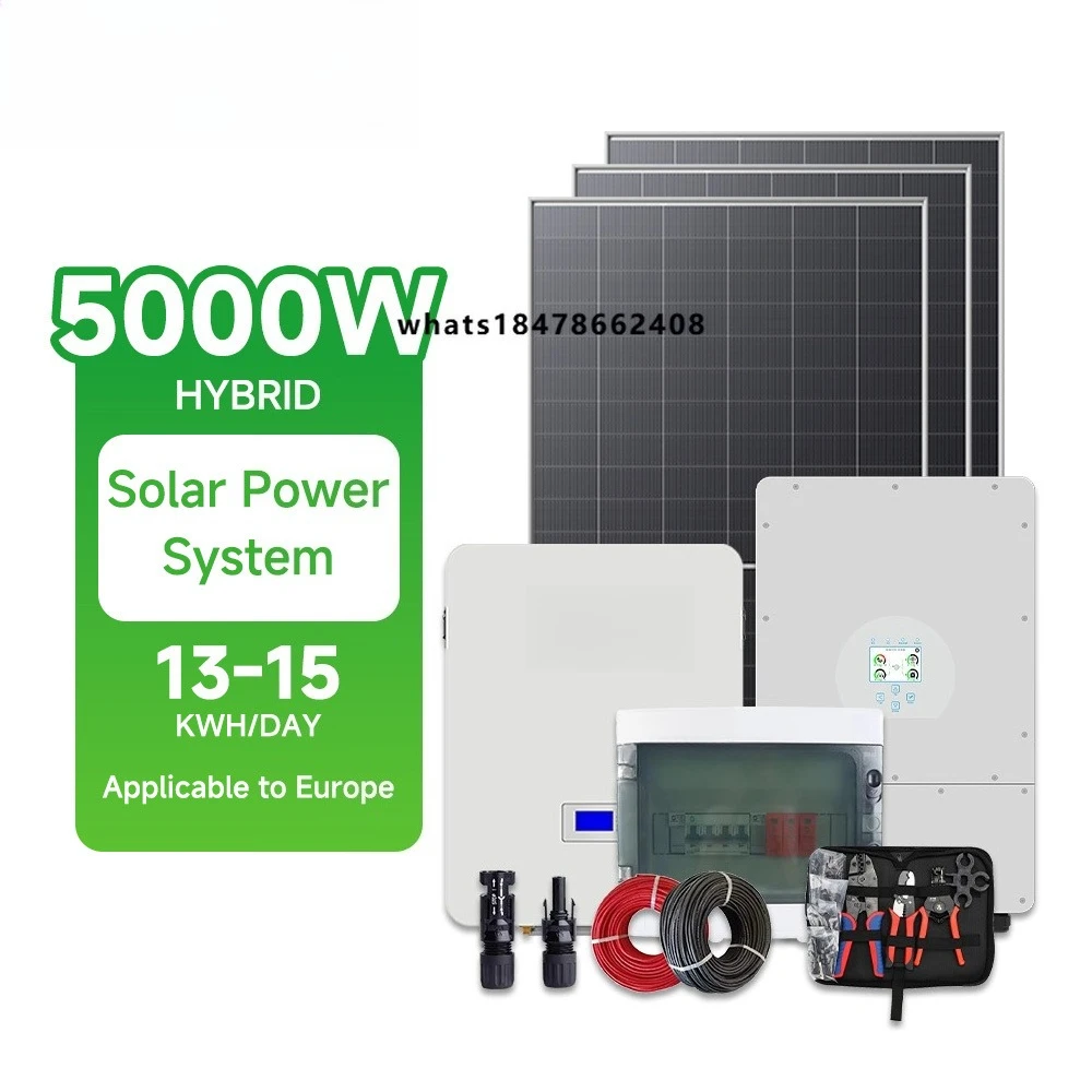 5kw 10kw 15kw 20kw Complete Solar Energy Kit Hybrid Grid Tied Solar Energy System for Home off Grid Full Set