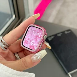 For Apple Watch Case 42mm 46mm 45mm 41 44 40 38 42 Luxury Sparkle Rhinestone Bumper Protector Cover For iwatch Series 10 9 SE 8