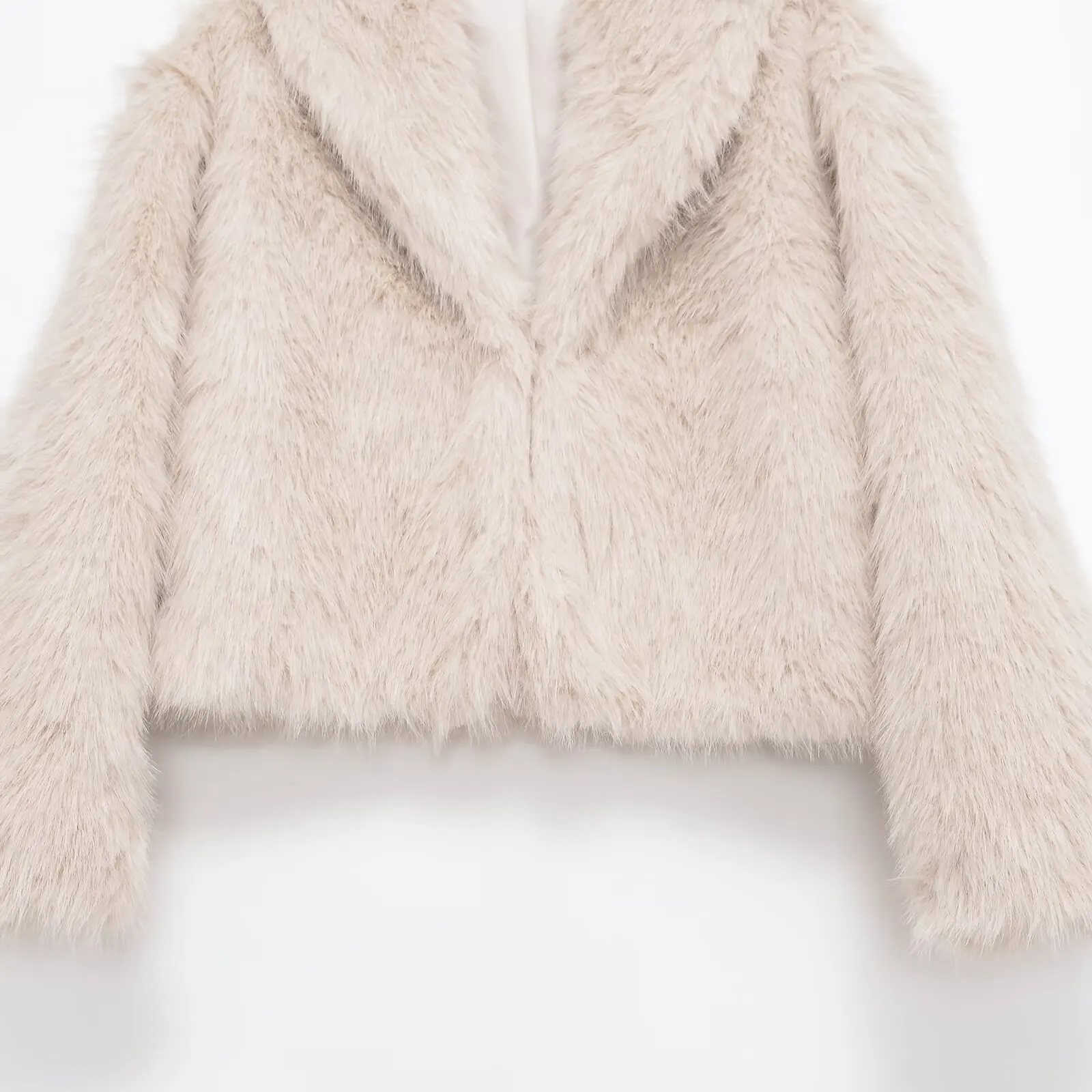 ファッショナブルなファー風襟付きアウターウェア レディース 秋新作 Sle JNLEAOG 6382777 ポリエステル スタンドフィット ロング...