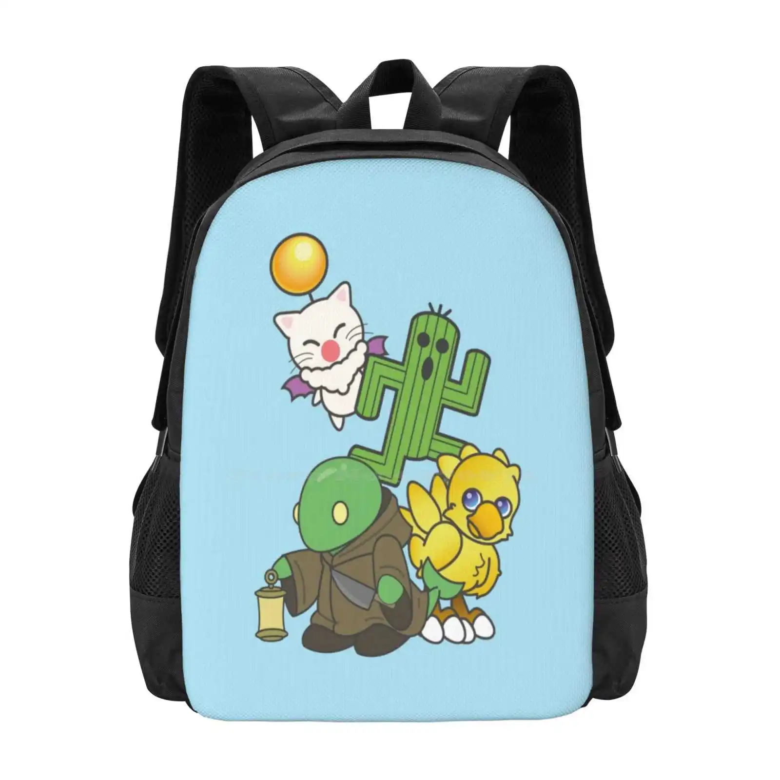 

Рюкзак Team Final Fantasy для студентов, школьная дорожная сумка для ноутбука Final Fantasy Moogle Chocobo Tonberry Cactuar Gamer Rpg Geek