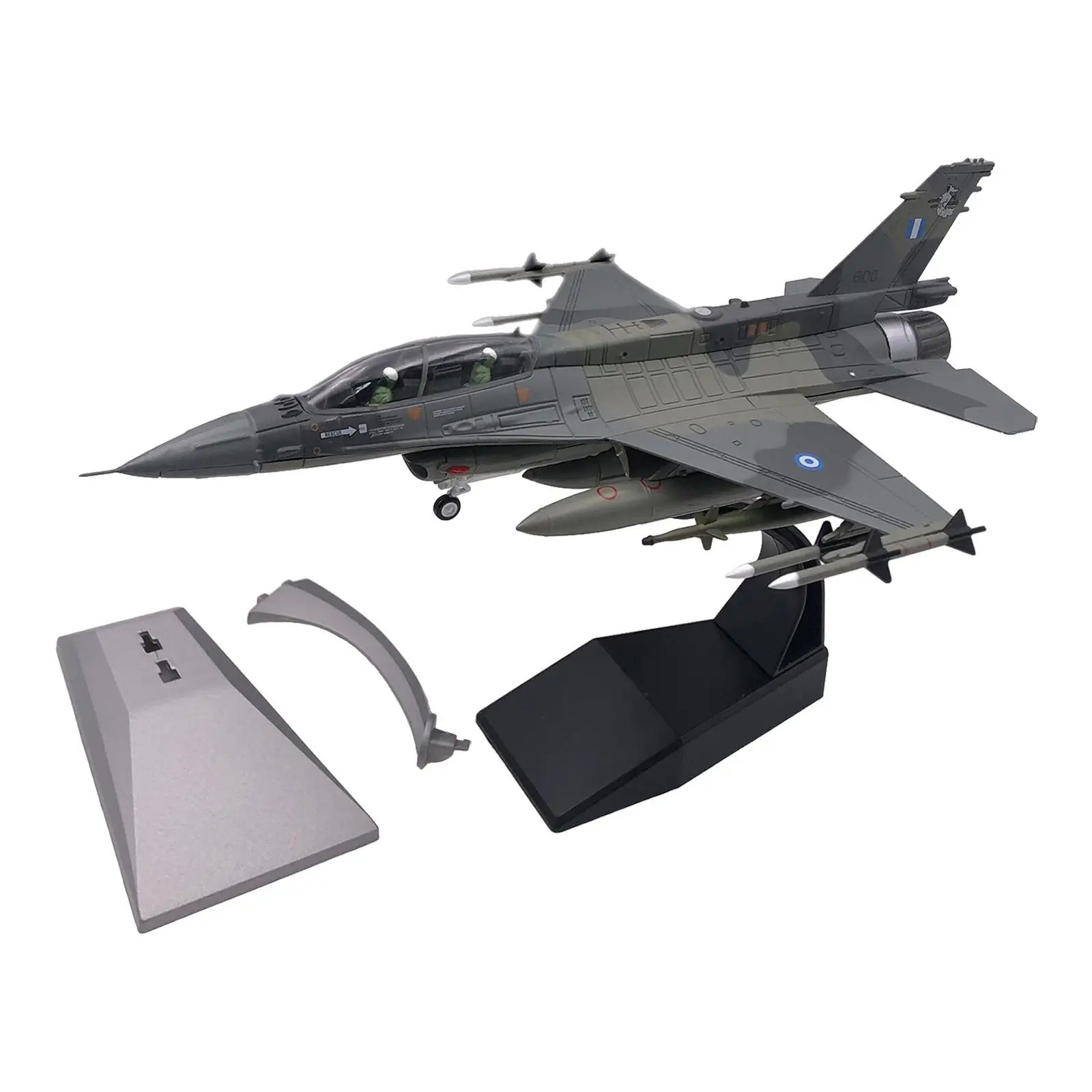 1/72 F16D Fighter Model Plane Model with Display Stand Home Decor Aviation