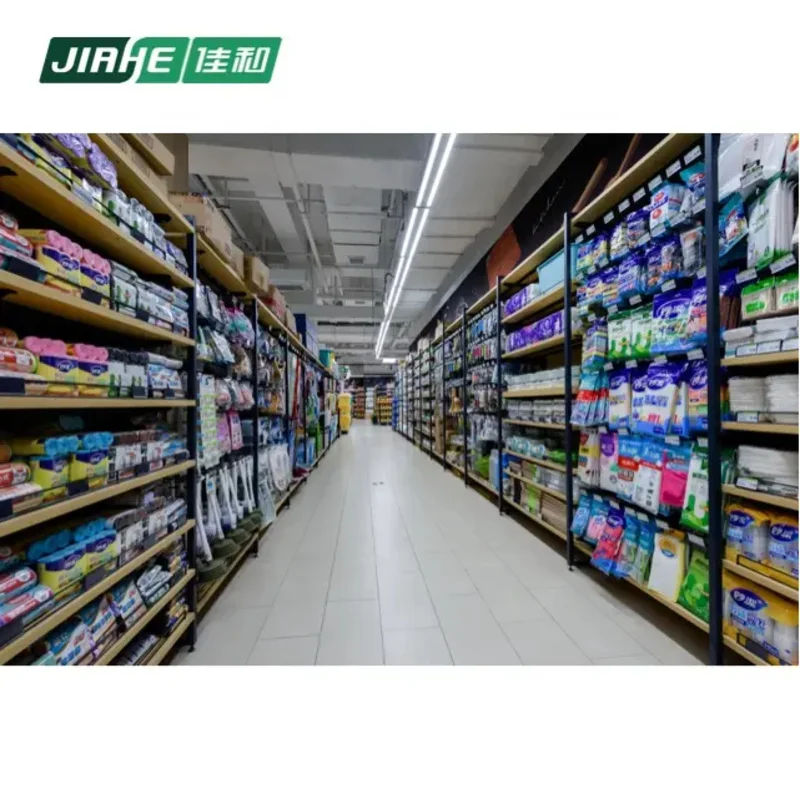 custom.Customized Metal Outrigger Upper Storage Wall Grocery Store Display Supermarket Shelving