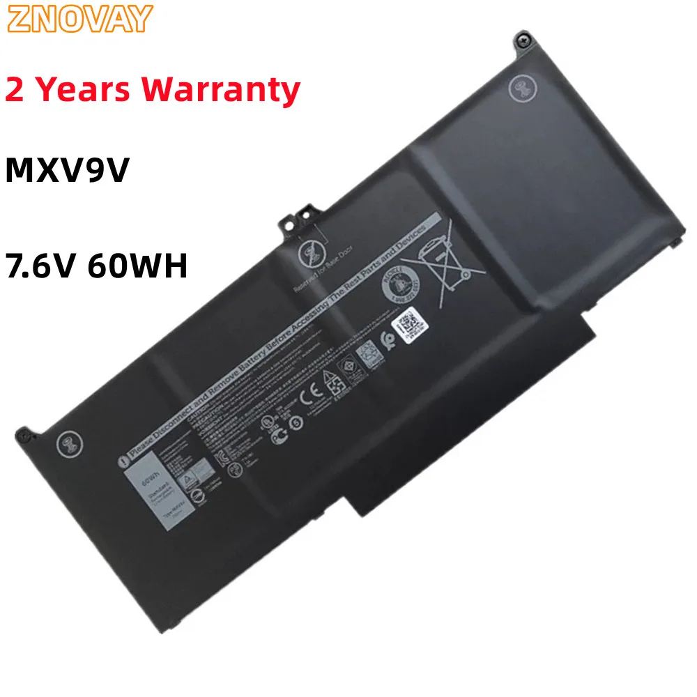 

ZNOVAY 7.6V 60WH MXV9V Laptop Battery For DELL Latitude 7300 7400 5300 5310 5300 5310 2-in-1 Series 5VC2M 05VC2M 829MX 0829MX