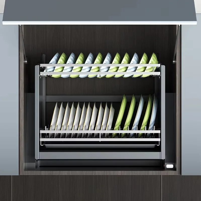 Kitchen Hardware Electric Kitchen Lifting System Pull Down Cabinet Basket