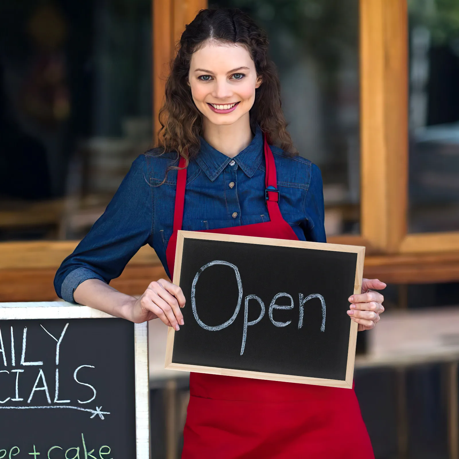 

Настенная деревянная доска для записей с рамкой из массива дерева, односторонняя, стираемая, для кухни, свадьбы, вечеринки, офиса, класса, для сообщений