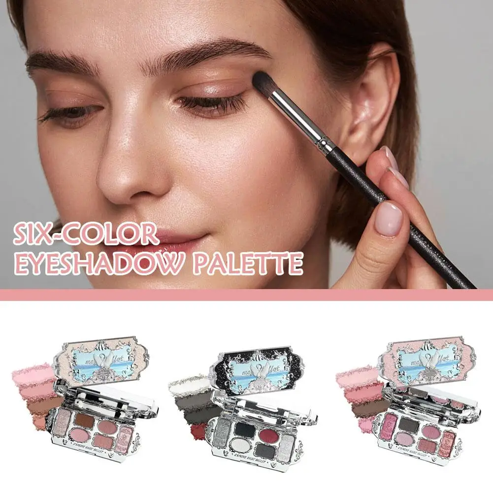 Six Color Swan Eye Shadow Trim Blush Highlights a Multi-Purpose, Diverse Style, Natural Makeup, Portable, Integrated Makeup Syst
