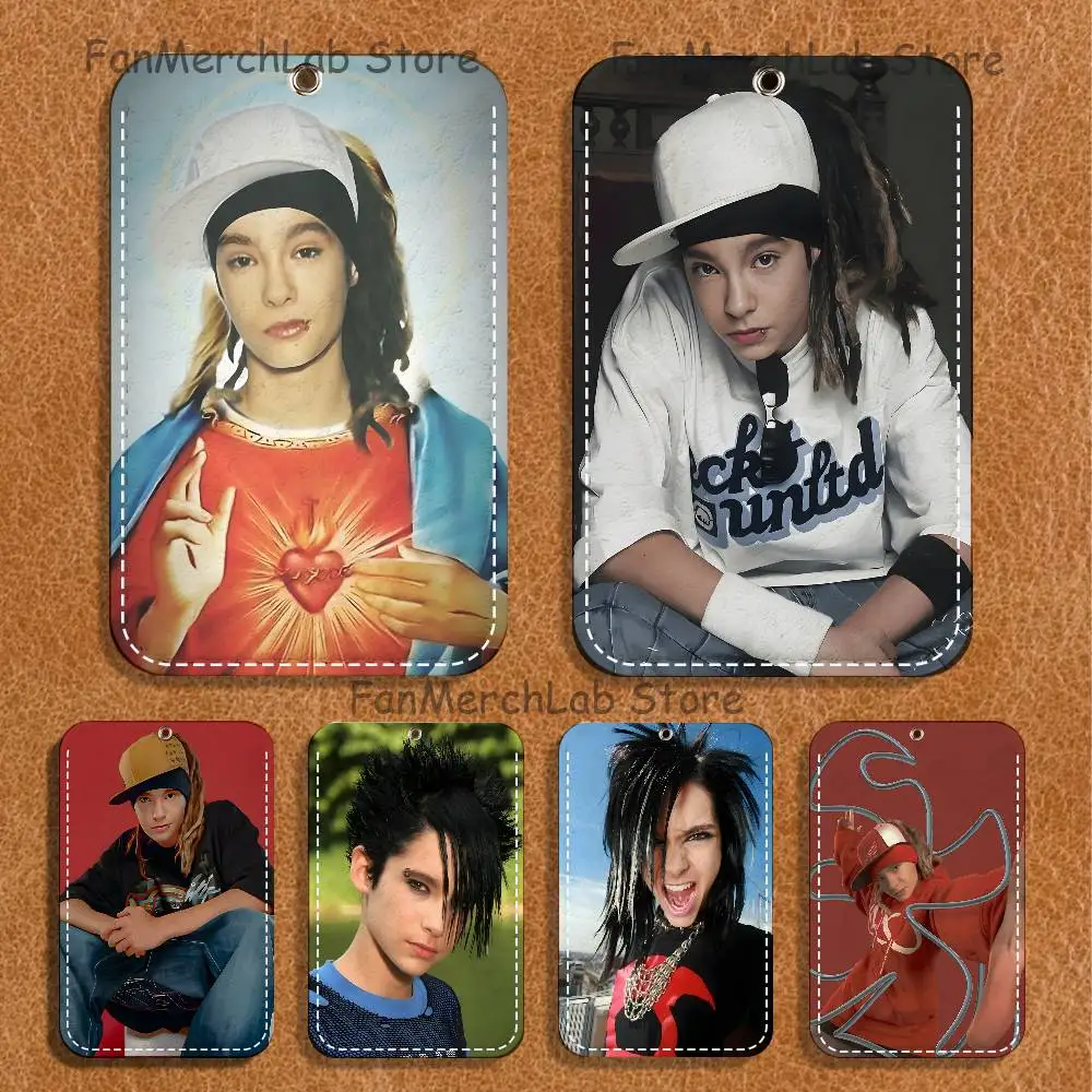 

Singer T-Tom Kaulitz Cartoon Card Keychain Anime Fashion Pendant Bag ID Door Card Case Bus Card Cute Adult