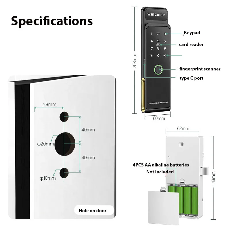 Keyless Entry Cabinet Lock Tuya Smart Digital Keypad Biometric  Fingerprint Locker For Closet Express Mail Box