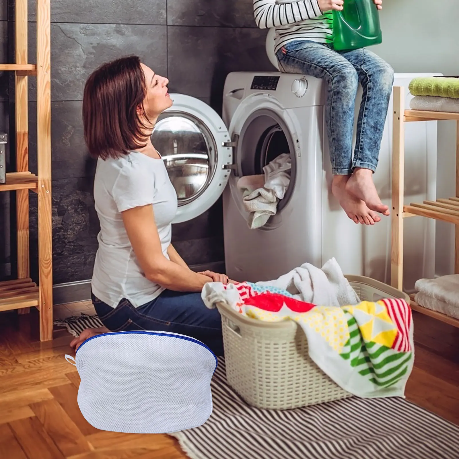 

2 Pcs Shoe Bag Laundry Bags Washing Detachable Thickened Washer Shoes Mesh Polyester