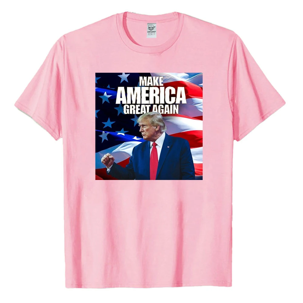 I'll Be Home for Christmas Woman Printed T-shirt Trump Won Make America Great Again Man Cotton Shirts Casual Graphic Tops Tee