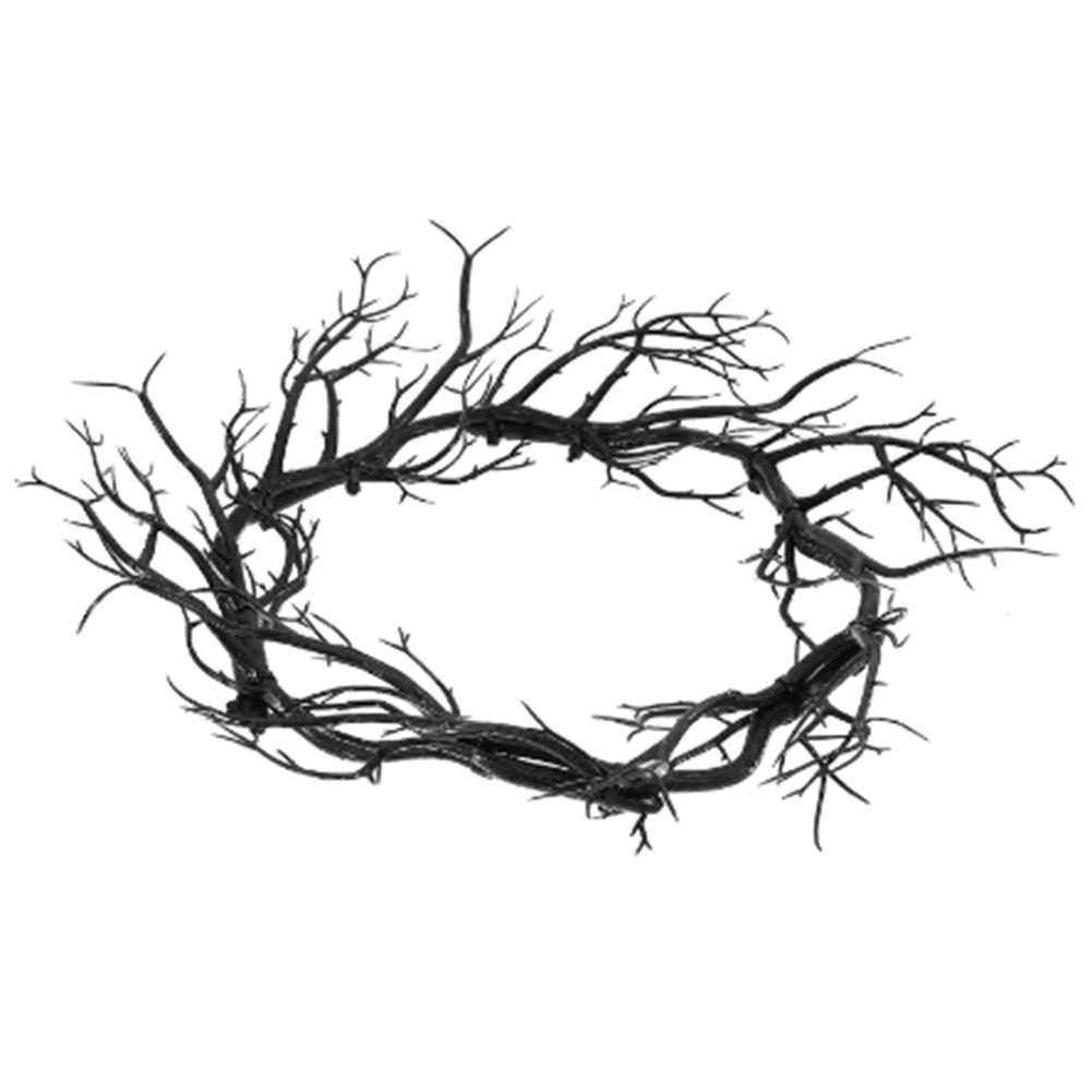 Halloween Wreath for Front Door, Black Branch Halloween Wreaths Halloween Decorations for Home Indoor Outdoor