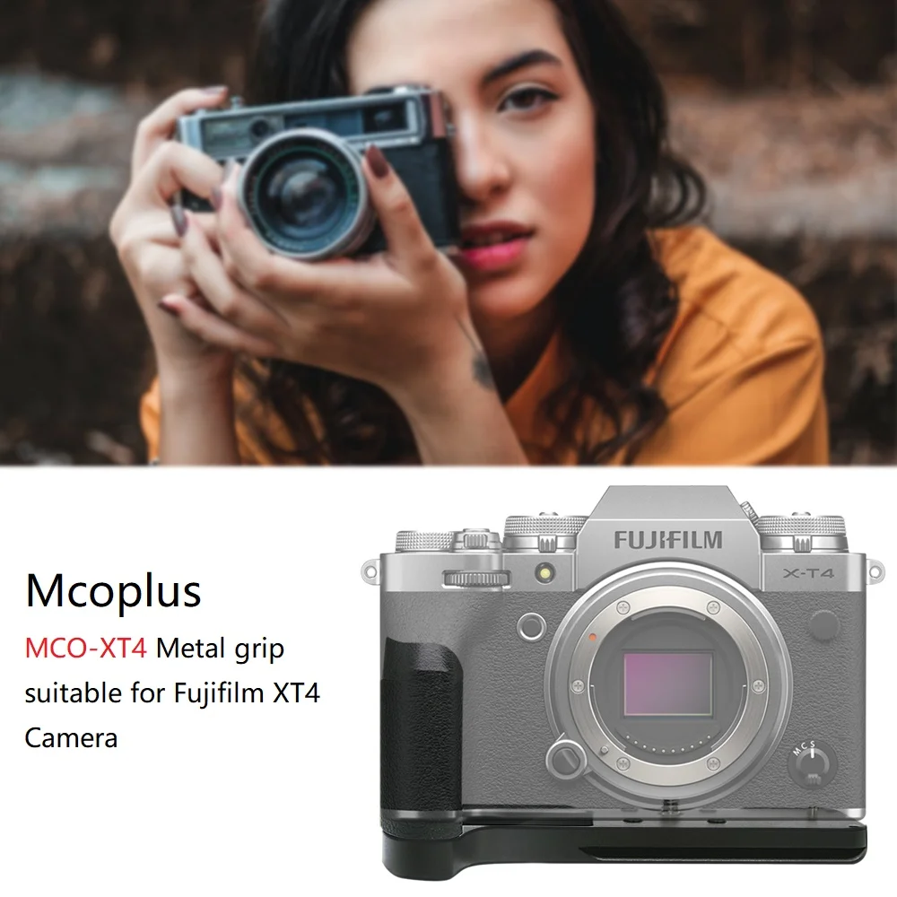 Mcoplus MCO-XT4 Металлическая рукоятка L-кронштейн для камеры Fujifilm Fuji X-T4 XT4 Arca Swiss Type Быстросъемное крепление Фото №2